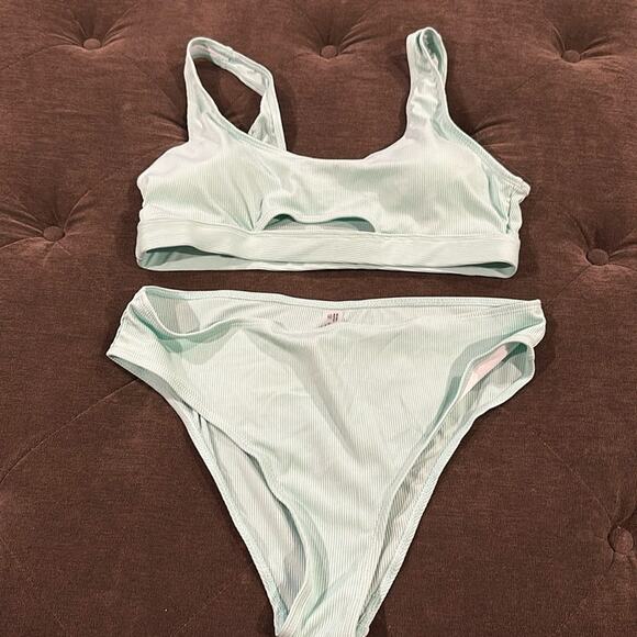 SHEIN aqua bikini size large NWOT - Picture 2 of 4